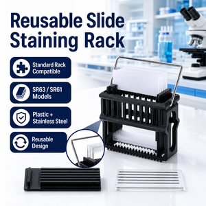 Adattatore per Rack di Colorazione MegaSET Pratico e Resistente alla Corrosione, Accessorio da <span class=keywords><strong>Laboratorio</strong></span> per Lavori di Colorazione di Vetrini Biologici - Product Image 5