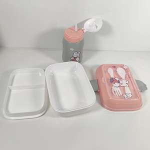 Caja de comida segura <span class=keywords><strong>para</strong></span> <span class=keywords><strong>microondas</strong></span> de plástico de 700 ml sin BPA, fiambrera y botella de <span class=keywords><strong>agua</strong></span> de 500ml, fiambrera <span class=keywords><strong>para</strong></span> niños, juego <span class=keywords><strong>para</strong></span> la escuela - Product Image 5