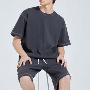 OEM personalizado Impresión digital 100% algodón de gran tamaño gota hombro manga corta secado rápido respetuoso con el medio ambiente camisetas para hombre - Product Image 2