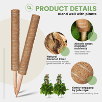 Poteau totem empilable en bois écologique résistant au vent de 12 à 16 pouces, personnalisé, pour soutenir les plantes en pot et les plantes grimpantes