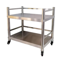 Étagère de comptoir en acier inoxydable sur mesure, organisateur de rangement soudé pour table, à un ou deux niveaux, pour équipement de cuisine et de restauration