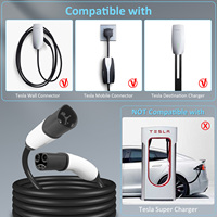 Câble d'extension pour chargeur Tesla Rallonge de 16 pieds Compatible avec le connecteur mural Tesla Connecteur de destination pour chargeur mobile