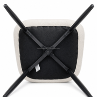 Fauteuil d'appoint en lin naturel ; un fauteuil respirant et décontracté adapté aux salons et aux chambres, livraison directe de l'usine.