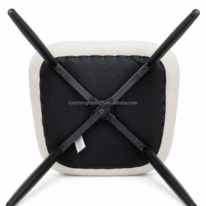 Fauteuil d'appoint en lin naturel ; un fauteuil respirant et décontracté adapté aux salons et aux chambres, livraison directe <span class=keywords><strong>de</strong></span> l'usine. - Product Image 4