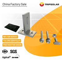 TRIPSOLAR TP-L-D Supports en L en aluminium anodisé étanches, supports en T pour système de montage de panneaux solaires sur toit en asphalte