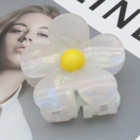 Jepit Rambut Besar Lucu Anti-Selip CL1798 Sweet Flower dengan Bahan Asam Asetat, Aksesoris Rambut yang Dapat Disesuaikan