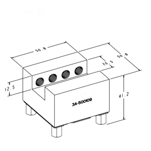 Pince de fixation rectangulaire CNC 3A-500109 pour machine EDM, support en acier de 50,8x50,8 mm pour électrode oblongue, compatible <span class=keywords><strong>Erowa</strong></span> - Product Image 2