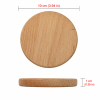 Sous-verres ronds en bois de hêtre de 10 cm, vierges pour gravure laser personnalisée, vente en gros, sous-verres personnalisés pour événements et cadeaux de pendaison de crémaillère