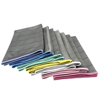 Serviette de cuisine absorbante en microfibre de charbon de bambou 40x40cm 460gsm, séchage rapide, écologique, sans peluches, pour le séchage et le polissage du verre