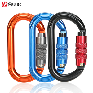 Mosquetón de Seguridad Profesional de Aluminio de 25 kN con Bloqueo para Montañismo, Escalada en Roca, Equipo Industrial, Clip de Carabina - Product Image 1