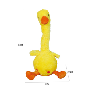 Bébé Électrique Musical Danse Jaune Canard Mignon Doux Animal En Peluche Apprendre À Parler Enregistrement Balançoire Pet Enfants Parler Canard Jouet - Product Image 4