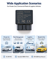 Traceur GPS de voiture TrackTok CY01PRO 4G SA LTE/GPRS avec moniteur vocal, suivi en temps réel, installation facile, application gratuite, localisateur