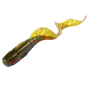 Cebo grande de gusano de cola rizada en forma de abanico de 11cm y 13G, gusano de PVC suave para pesca de lubina Bluegill - Product Image 5