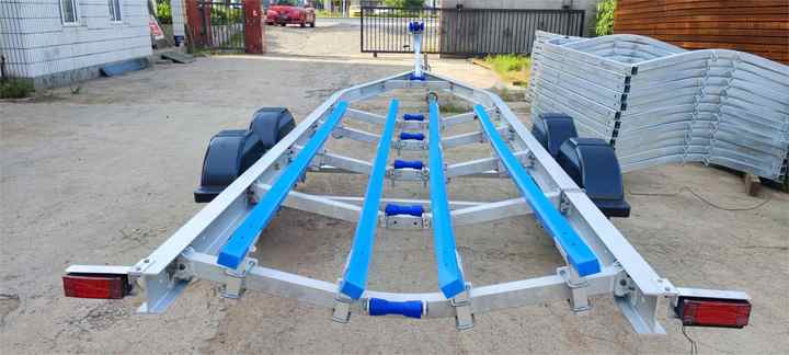Polyglide Bunks 27ft tandem Axle Poly Bunks Torsion Axles Aluminum Boat Trailer ...