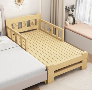 <span class=keywords><strong>Culla</strong></span> <span class=keywords><strong>per</strong></span> bambini in legno massello <span class=keywords><strong>per</strong></span> ragazzi e ragazze singolo con guardrail piccolo letto semplice Splicing allargato grande letto - Product Image 6