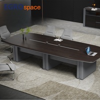 Solution d'espace de travail EGROspace, table de conférence, mobilier moderne, salle de réunion, table de réunion en placage de bois