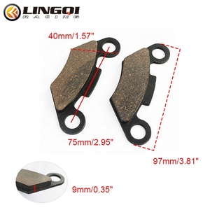 Frenos de <span class=keywords><strong>motocicleta</strong></span> de grado superior, pastillas de <span class=keywords><strong>freno</strong></span> de disco <span class=keywords><strong>trasero</strong></span> delantero, zapatos para 50cc - 250cc Pit Dirt Bike ATV Quad Go Kart, accesorios - Product Image 3
