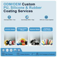Rouleau recouvert de caoutchouc personnalisé avec roulement, rouleau de guidage en PU pour système de convoyage, AGV, machine d'emballage et d'impression, OEM