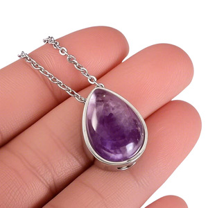 Nouvel Arrivage Direct Usine Collier Ras-du-cou en Acier Titane avec Pendentif Goutte d'Eau pour Cendres Commémoratives - Product Image 5