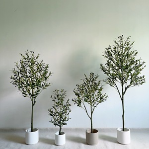 Alberi di <span class=keywords><strong>Ulivo</strong></span> Artificiali di Grande Dimensione con Vaso <span class=keywords><strong>Bianco</strong></span> per Arredamento Casa e Regalo di Inaugurazione Casa - Product Image 1