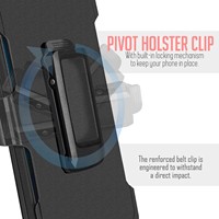 Étui de protection robuste QY Defender pour cartes et téléphone portable, compatible avec les modèles 17/16/15/14/13/12/11 Pro Max, en TPU+PC, design blindé résistant aux chocs