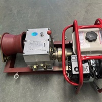 Treuil industriel 5T à moteur essence/diesel, palan à câble robuste pour la construction de lignes électriques et le bobinage
