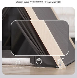 Cama <span class=keywords><strong>para</strong></span> Mascotas Tipo <span class=keywords><strong>Tipi</strong></span> de Lino y Madera de Algodón Plegable 2024, con Toldo Extraíble - Product Image 6