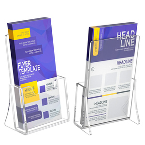 8.5x11 inch A4 2 gói rõ ràng minh bạch <span class=keywords><strong>Flyer</strong></span> Rack hiển thị Acrylic hiển thị đứng truy cập tổ chức Acrylic Brochure chủ - Product Image 2