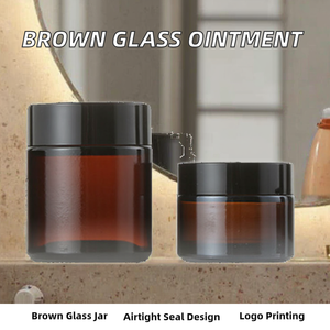 Botol Salep Kaca Coklat Tertutup Rapat, Wadah Obat Tradisional Cina untuk Krim Wajah dan Mata 100ml, Wadah Kosmetik Kaca - Product Image 2