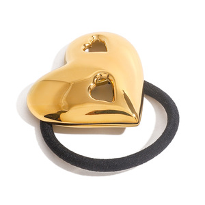 Coletero de Acero Inoxidable con Forma de Corazón Hueco Negro para Uso Diario Verano 2024 - Product Image 1