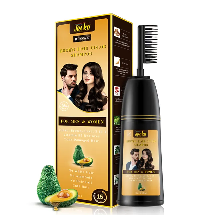 Fast Dye Black brown Hair Shampoo No Ammonia Hair Dye Cream Black Hair Color For Men and Women