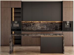 Meubles de cuisine sur mesure, armoires RTA, bois massif, laque grise, armoires de cuisine américaines, usine de Foshan pour la vente en gros - Product Image 4