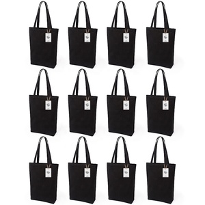 Tùy Chỉnh Bán Buôn Đen 12Oz Cotton <span class=keywords><strong>Canvas</strong></span> <span class=keywords><strong>Tote</strong></span> Bag Với Logo - Product Image 1