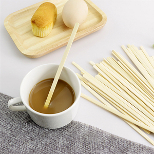 Venta al por mayor de mini agitadores de bambú biodegradables ecológicos personalizados de grado alimenticio desechables palitos de café sabor miel - Product Image 1