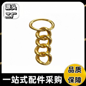 Chaîne à quatre maillons en fer plaqué or pour la fabrication de bijoux, accessoires de bricolage, chaîne de connexion avec boucles ouvertes aux deux extrémités - Product Image 2