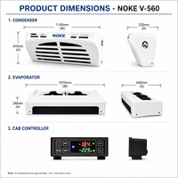 Unité de réfrigération pour camion V560 avec compresseur de 163 cm³ et condenseur à flux parallèle pour la conservation des aliments congelés