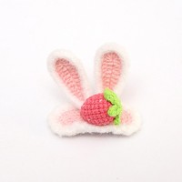 Jolies pinces à cheveux pour enfants, filles et bébés, en forme de mouton et de lapin, avec fleurs en crochet 3D faites à la main, accessoires de décoration pour cheveux