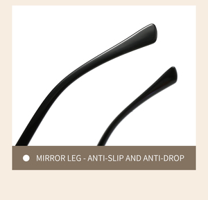 热卖复古半框老花镜男女通用黑色TR90豹纹防蓝光铆钉男女眼镜 - Product Image 4