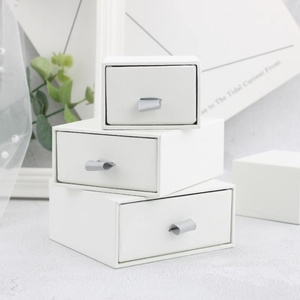Slide Out Long White Custom logo <b>Empty</b> Jewelry <b>Boxes</b> for Necklaces Cardboard 9x9x4 Jewelry <b>Boxes</b> Storage for <b>Gift</b> Wrapping - Product Image 2