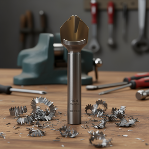 Ttake 90 Degree Countersink Hss Tin Coated 3 Flutes Cylindrical Shank Din 335 <b>C</b> Drill Bit For Steel - Product Image 3