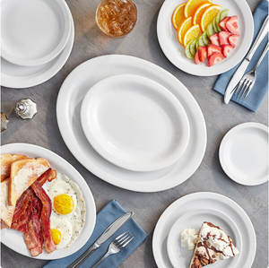 Vajilla de Porcelana Blanca de Alta Calidad con Detalles de Perlas, Estilo Francés, Ideal para Postres y Platos Principales, Disponible a Precios de Mayoreo - Product Image 4