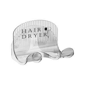Hair Dryer Holder Wall Mounted Corner Bathroom Rack Matte White Durable Circular Custom Size - Product Image 3
