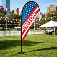 Ensemble complet de drapeaux à plumes personnalisés, logo personnalisé, promotion en plein air, drapeau publicitaire pour salon professionnel