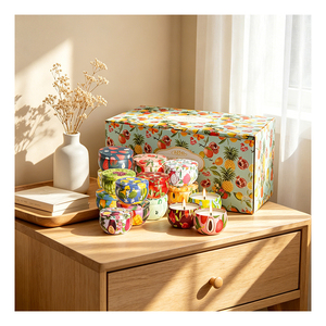 Tarros vacíos mate para velas con tapas, presentación de lujo para rellenar con cera aromática, programa de exhibición minorista de muestras, global - Product Image 3