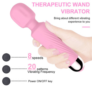 20 Padrões 8 Velocidades À Prova D' Água Silicone <span class=keywords><strong>Personal</strong></span> <span class=keywords><strong>Body</strong></span> Wand <span class=keywords><strong>Massager</strong></span> Clitóris Estimulação AV Stick Wand Mulher G-Spot Vibrador - Product Image 2
