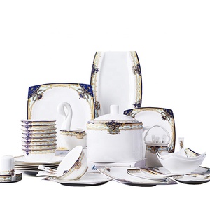 Services de table en porcelaine, designs exceptionnels, céramique, nouveau design, porcelaine fine, carton, minimaliste, chinois, vente chaude, 60 pièces - Product Image 4