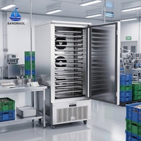 Efficiënte snelvriesmachine, commerciële staande vitrinekast met glazen deur en meerdere schappen voor restaurantkeukenbenodigdheden