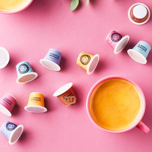 Vente en gros mini <span class=keywords><strong>capsule</strong></span> <span class=keywords><strong>de</strong></span> dosette <span class=keywords><strong>de</strong></span> café instantané en poudre lyophilisée capsules vides réutilisables pour café tasse d'emballage <span class=keywords><strong>de</strong></span> café infusé à froid - Product Image 1