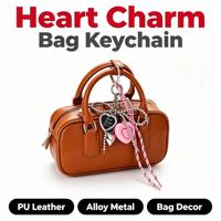 Porte-clés Cœur Créatif et Mignon, Breloque de Sac, Pendentif pour Sac à Dos, Décoration, Cadeau pour Femmes et Filles