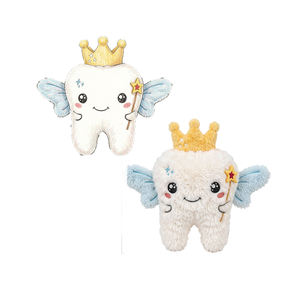 <span class=keywords><strong>Peluche</strong></span> a forma di dente da cartone animato, morbido cuscino a forma di dente della Fata dei Denti, simulazione organo in <span class=keywords><strong>peluche</strong></span>, Fabbrica ISO di Yangzhou OEM ODM - Product Image 1